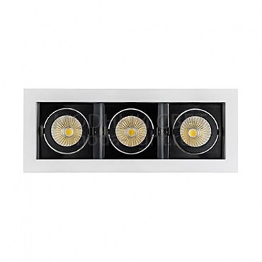 Светильник CL-KARDAN-S260x102-3x9W Warm (WH-BK, 38 deg)
